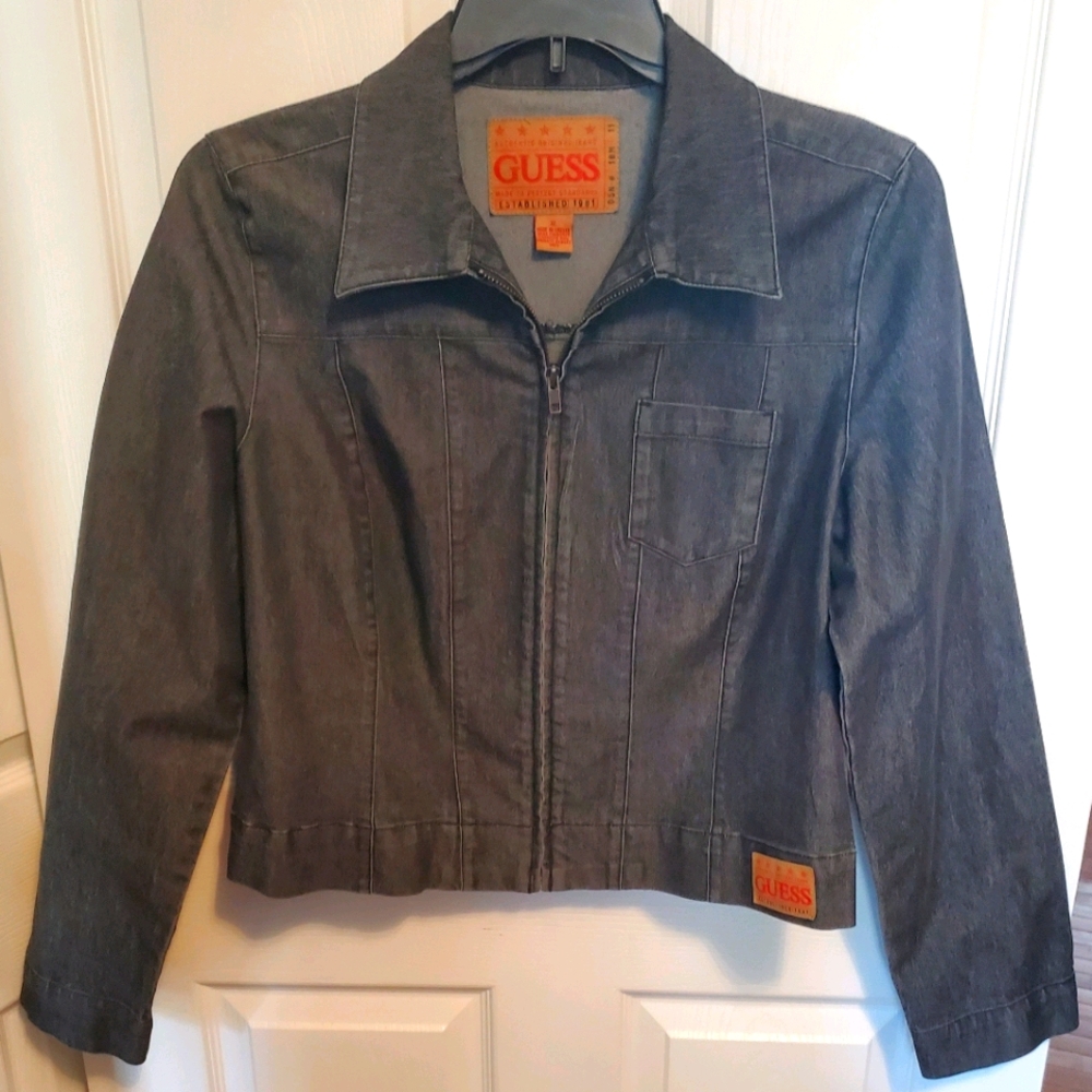 2/$40 - GUESS Vintage Black Jean Jacket